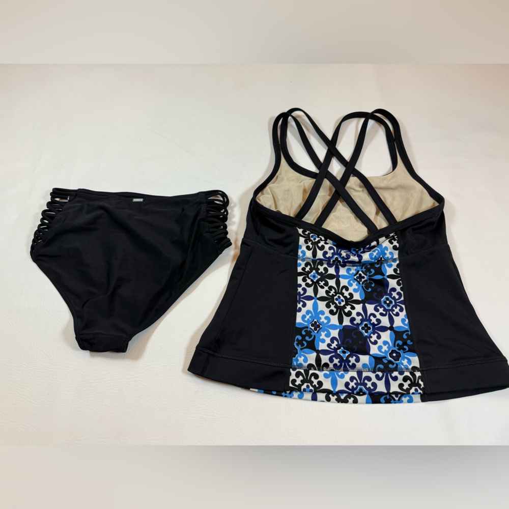 Bikini swim set Lands End Hollister mismatched black blue size 6 medium (bin i) - Picture 4 of 7